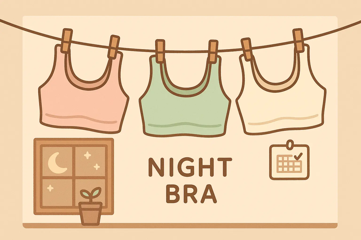 フィット感が長持ちするナイトブラのイラスト