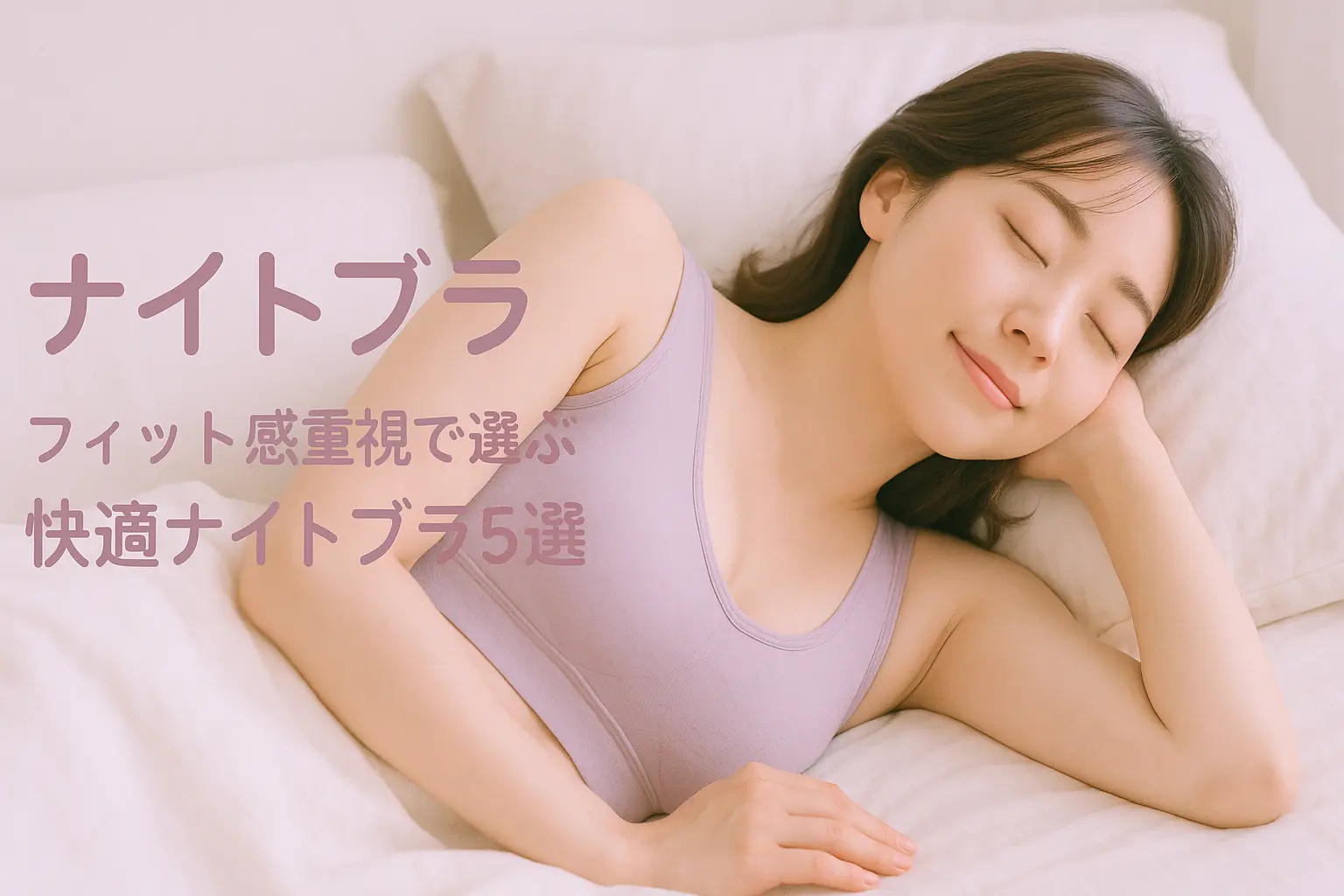 快適なナイトブラを着けて眠る女性のイメージ｜フィット感重視で選ぶ人気5選