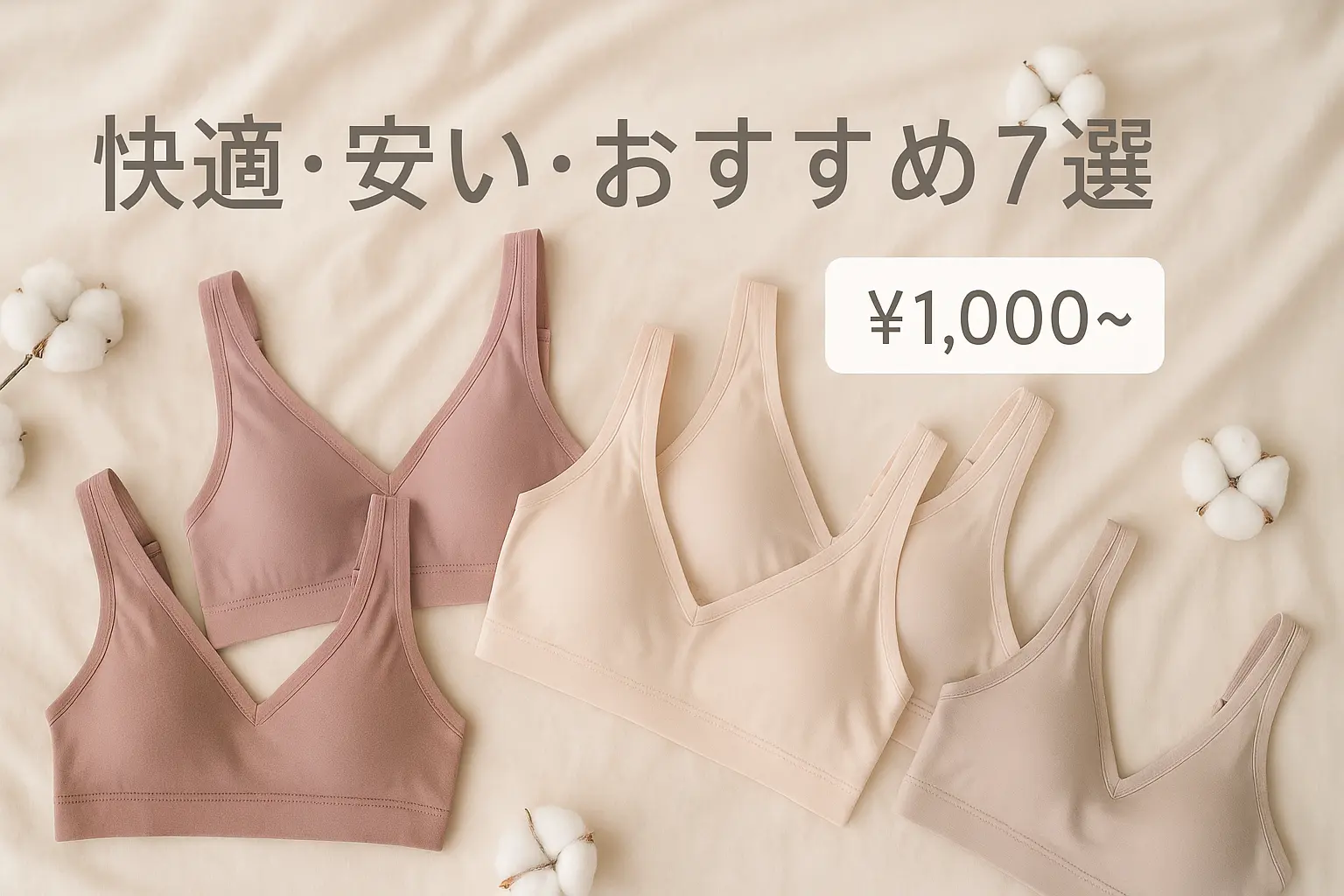 安くて快適なナイトブラおすすめ7選を紹介するイメージ画像